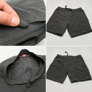 North Face Shorts Men XL Gray 38x20 Cargo Hiking Belted Convertible Shorts Only*